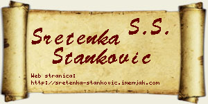 Sretenka Stanković vizit kartica